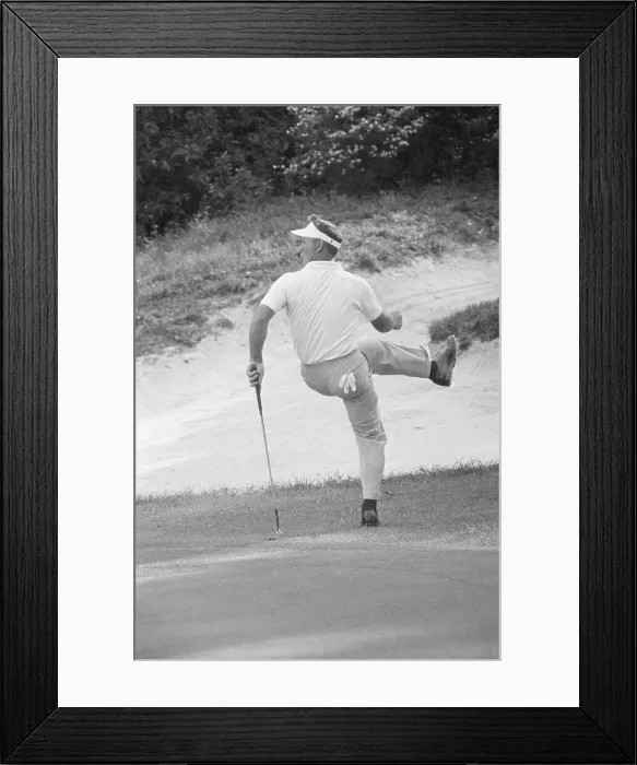 Framed Print : Arnold Palmer Kicking Eighty Foot Shot Framed Print : Arnold Palmer Kicking Eighty Foot Shot