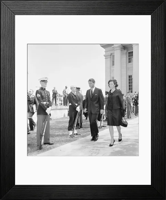 Framed Print : Robert Kennedy and His Wife Framed Print : Robert Kennedy and His Wife