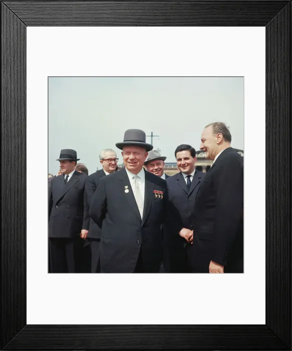 Framed Print : Nikita Khrushchev with Colleagues Framed Print : Nikita Khrushchev with Colleagues