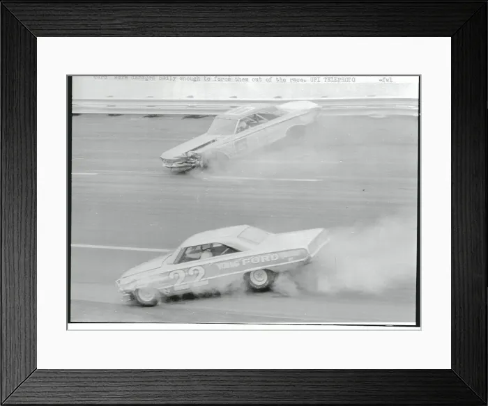Framed Print : Race Cars During Collision Framed Print : Race Cars During Collision