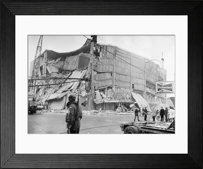 Framed Print : National Guardsman In Front / J.C. Penneys Framed Print : National Guardsman In Front / J.C. Penneys