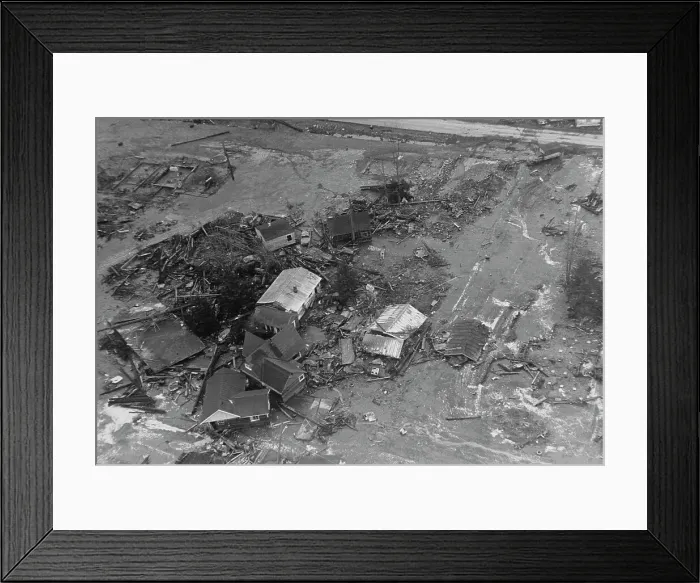 Framed Print : Tidal Wave Destruction Framed Print : Tidal Wave Destruction