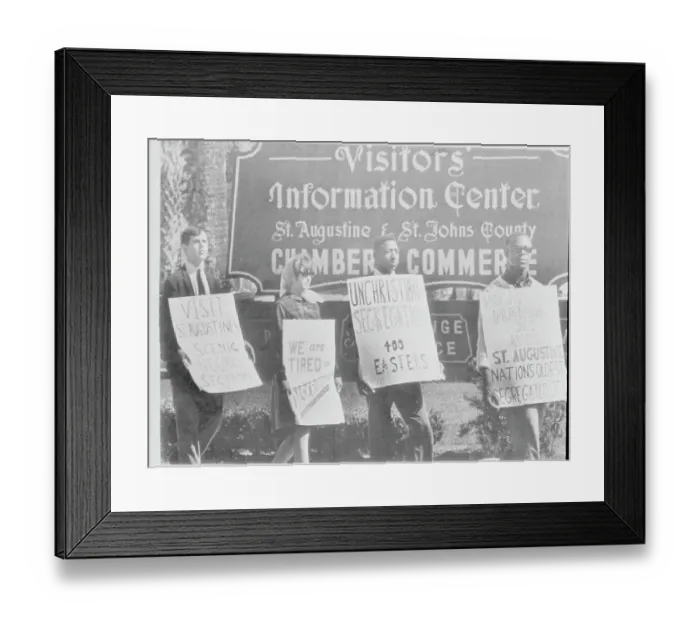 Framed Print : Students Holding Placards