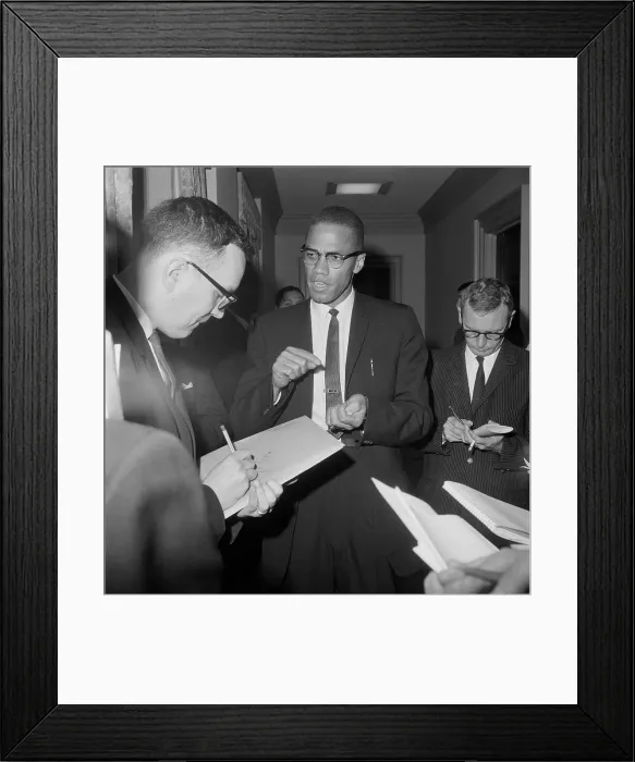 Framed Print : Malcolm X Talks to Press in Washington Framed Print : Malcolm X Talks to Press in Washington