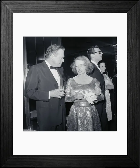 Framed Print : Actress Bette Davis at Party With Actor Van Heflin Framed Print : Actress Bette Davis at Party With Actor Van Heflin