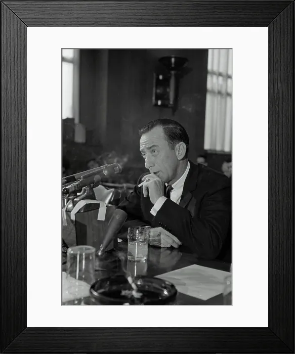 Framed Print : Jack Nilon Speaking Before a Senate Subcommittee