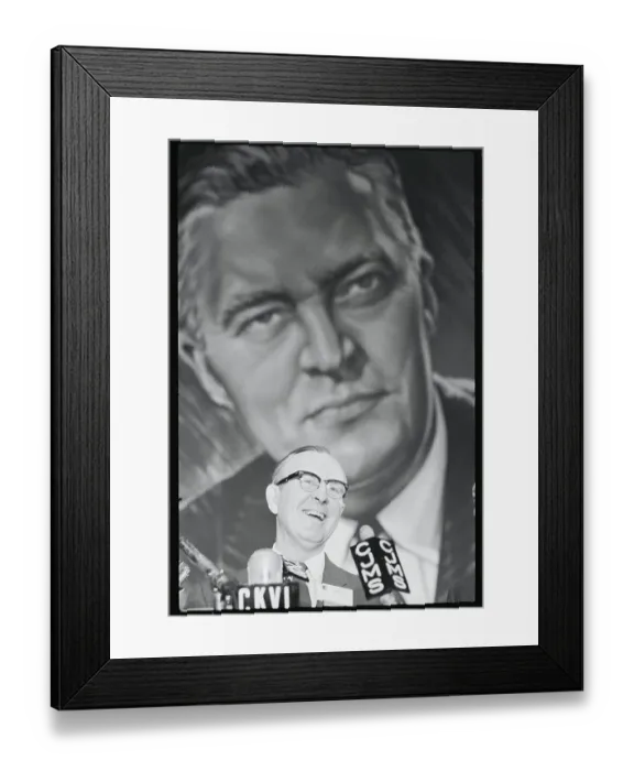 Framed Print : Lester B. Pearson Addressing Rally Framed Print : Lester B. Pearson Addressing Rally
