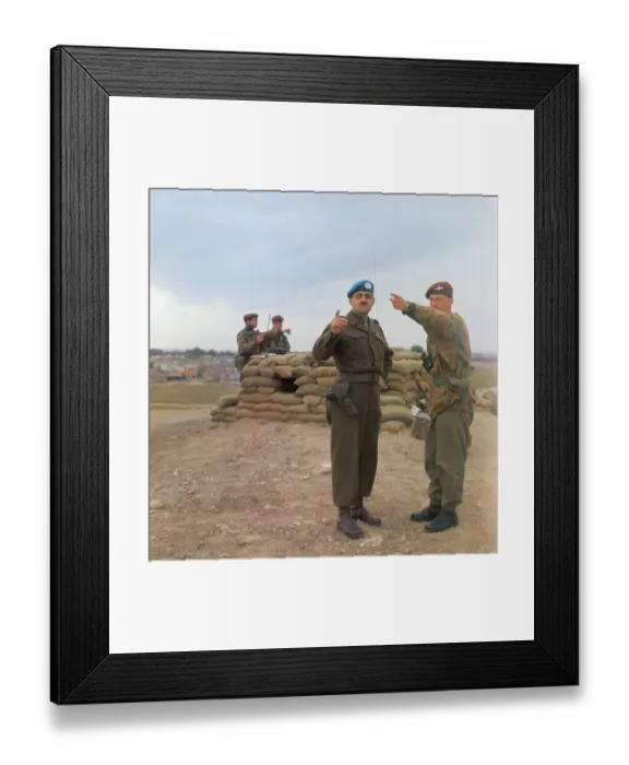 Framed Print : Two Members of United Nations Peacekeeping Force Framed Print : Two Members of United Nations Peacekeeping Force