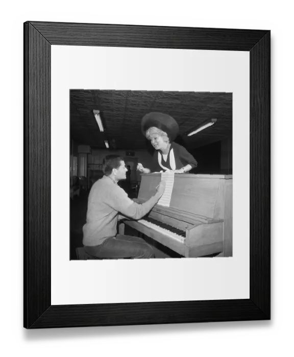 Framed Print : Carol Channing Rehearses With Jerry Herman Framed Print : Carol Channing Rehearses With Jerry Herman