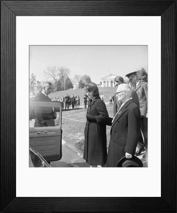 Framed Print : Mrs. Kennedy Walking Framed Print : Mrs. Kennedy Walking