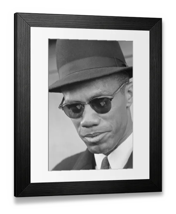 Framed Print : Portrait of Malcolm X Framed Print : Portrait of Malcolm X