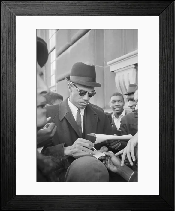 Framed Print : Portrait of Malcolm X Framed Print : Portrait of Malcolm X