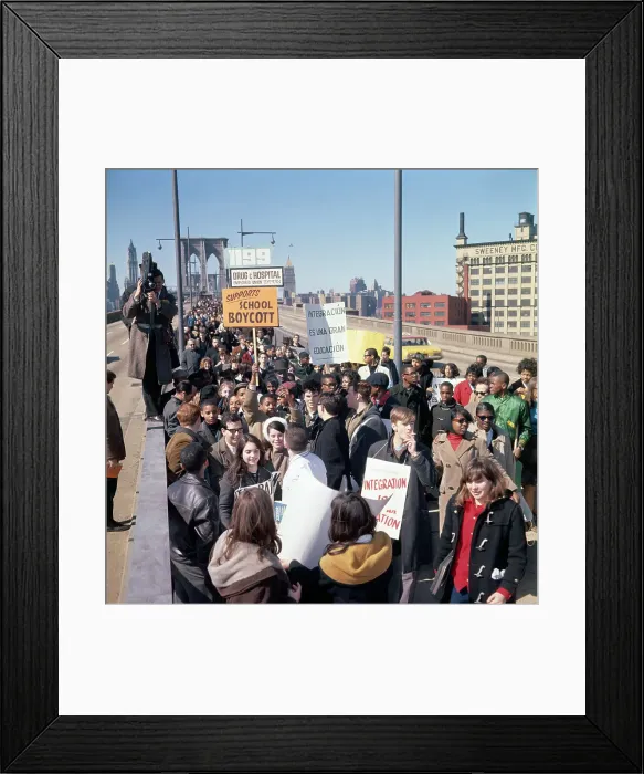 Framed Print : People Marching in a Demonstration Framed Print : People Marching in a Demonstration