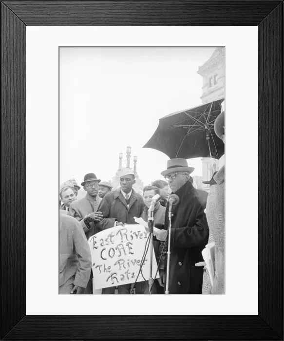 Framed Print : Civil Rights Demonstration In Albany, Ny Framed Print : Civil Rights Demonstration In Albany, Ny