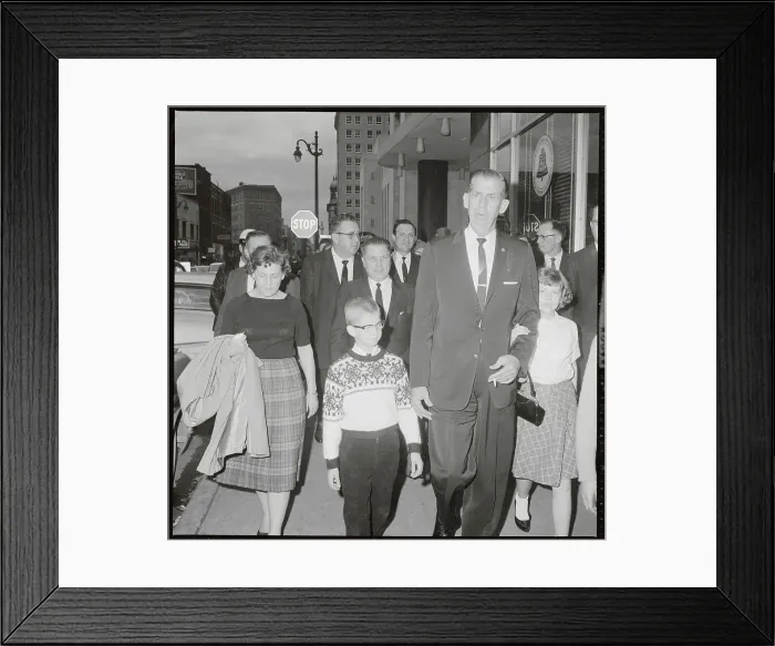 Framed Print : Jimmy Hoffa and Ewing King Family Leaving Court Framed Print : Jimmy Hoffa and Ewing King Family Leaving Court