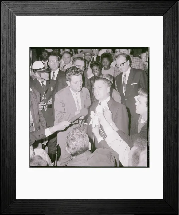 Framed Print : Jimmy Hoffa Speaking to Newsmen Framed Print : Jimmy Hoffa Speaking to Newsmen