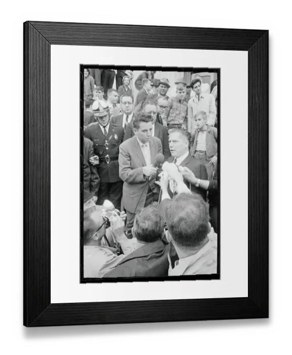 Framed Print : Jimmy Hoffa Speaking to Newsmen Framed Print : Jimmy Hoffa Speaking to Newsmen