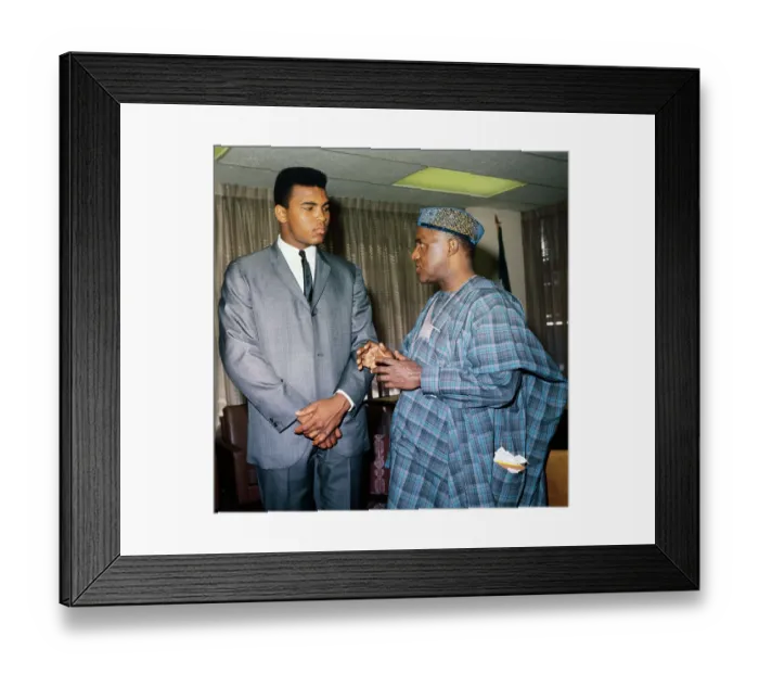Framed Print : Cassius Clay and S.O. Adebo Framed Print : Cassius Clay and S.O. Adebo