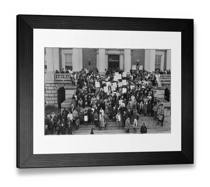 Framed Print : Civil Rights Protest at Capitol Building in Annapolis Framed Print : Civil Rights Protest at Capitol Building in Annapolis