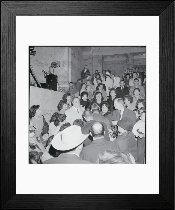 Framed Print : Marlon Brando with Crowd Framed Print : Marlon Brando with Crowd