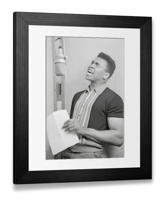Framed Print : Muhammad Ali Singing Framed Print : Muhammad Ali Singing