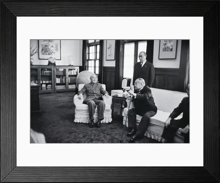 Framed Print : Chiang Kai-Shek And S. Yoshida Seated Framed Print : Chiang Kai-Shek And S. Yoshida Seated