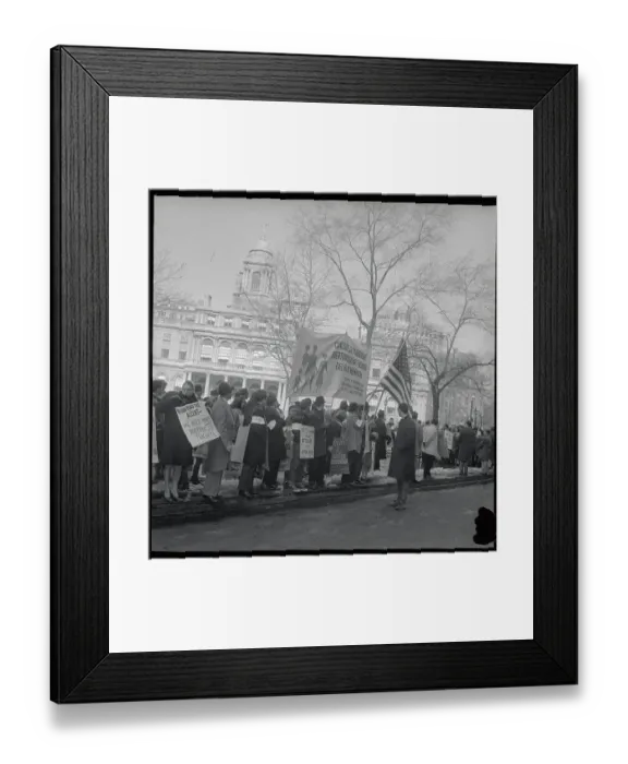 Framed Print : Puerto Ricans Demonstrating Framed Print : Puerto Ricans Demonstrating