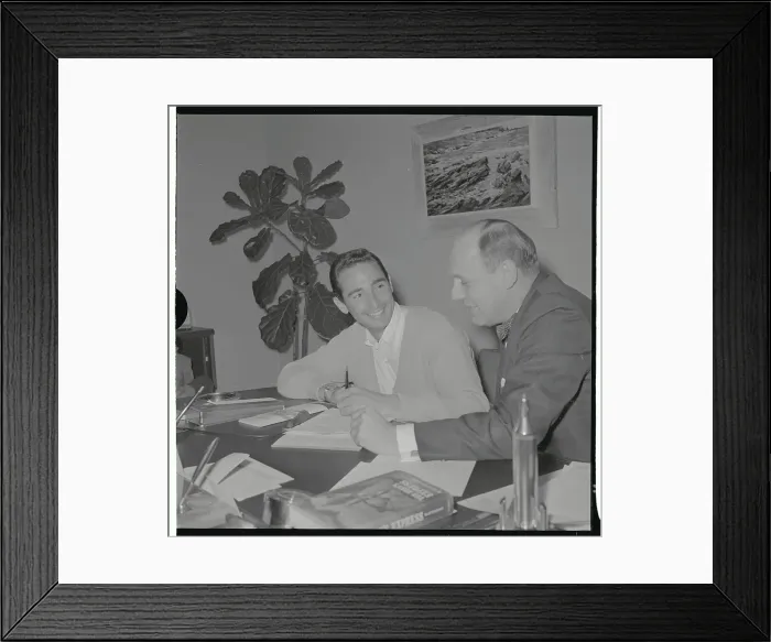 Framed Print : Sandy Koufax Speaking with E.J. Bavasi Framed Print : Sandy Koufax Speaking with E.J. Bavasi