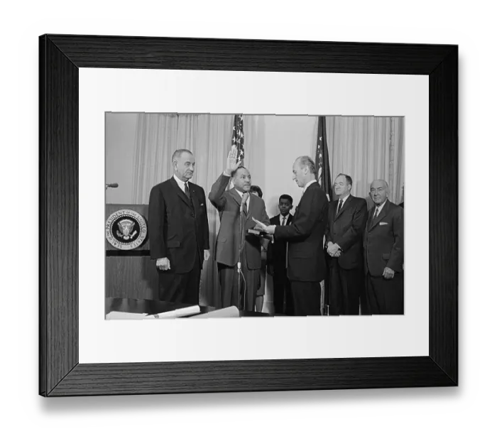 Framed Print : Carl T. Rowan Being Sworn in for Washington Agency Framed Print : Carl T. Rowan Being Sworn in for Washington Agency