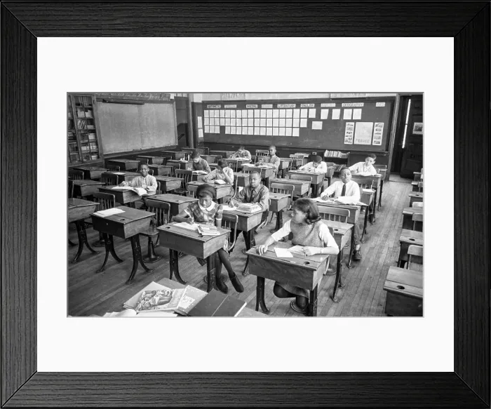 Framed Print : Students at Phillips Brooks Elementary School Framed Print : Students at Phillips Brooks Elementary School