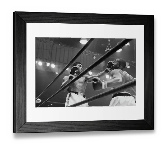 Framed Print : Boxers Clay and Liston Fighting Framed Print : Boxers Clay and Liston Fighting