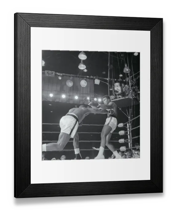 Framed Print : Sonny Liston Punching Cassius Clay in Ribs Framed Print : Sonny Liston Punching Cassius Clay in Ribs