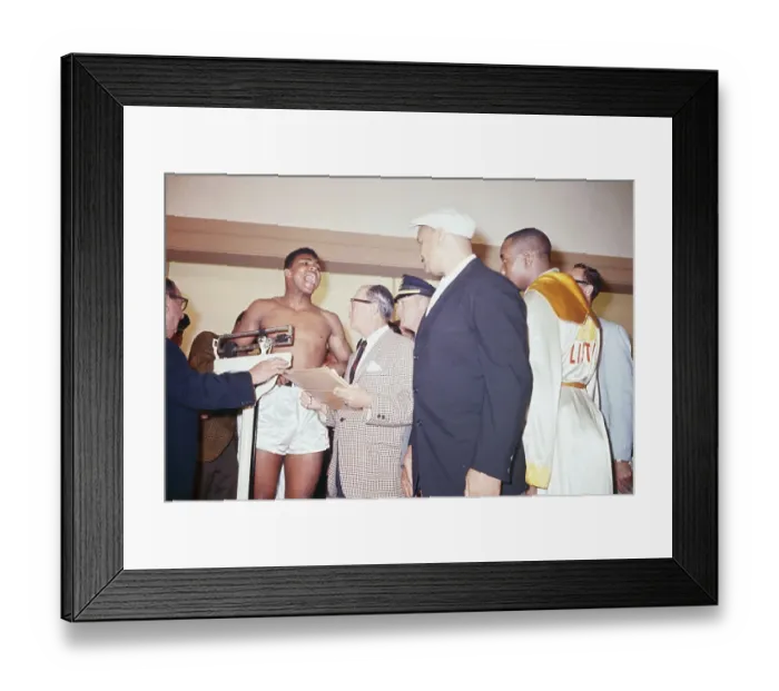 Framed Print : Cassius Clay Yelling at Sonny Liston