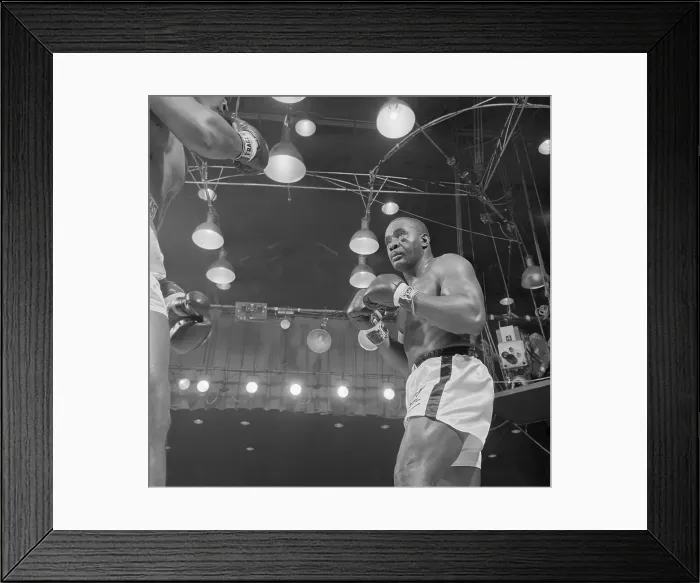 Framed Print : Sonny Liston With Beaten Face at Boxing Match Framed Print : Sonny Liston With Beaten Face at Boxing Match