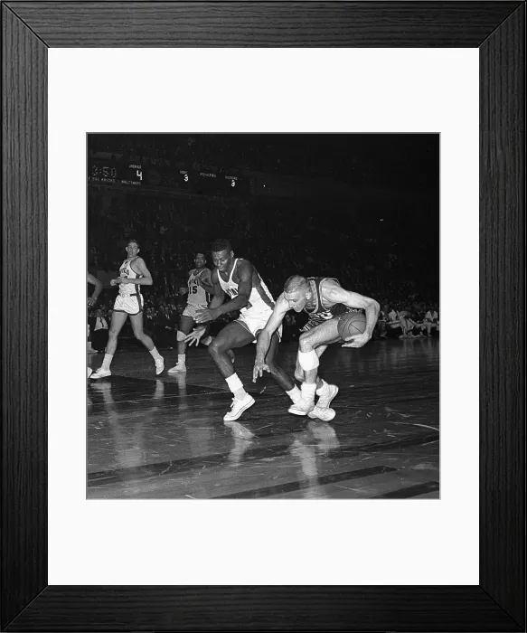 Framed Print : Don Ohl Tripping Over Oscar Robertson's Foot Framed Print : Don Ohl Tripping Over Oscar Robertson's Foot