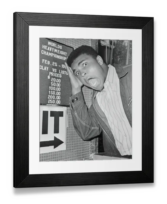Framed Print : Cassius Clay Standing at Box Office Window Framed Print : Cassius Clay Standing at Box Office Window