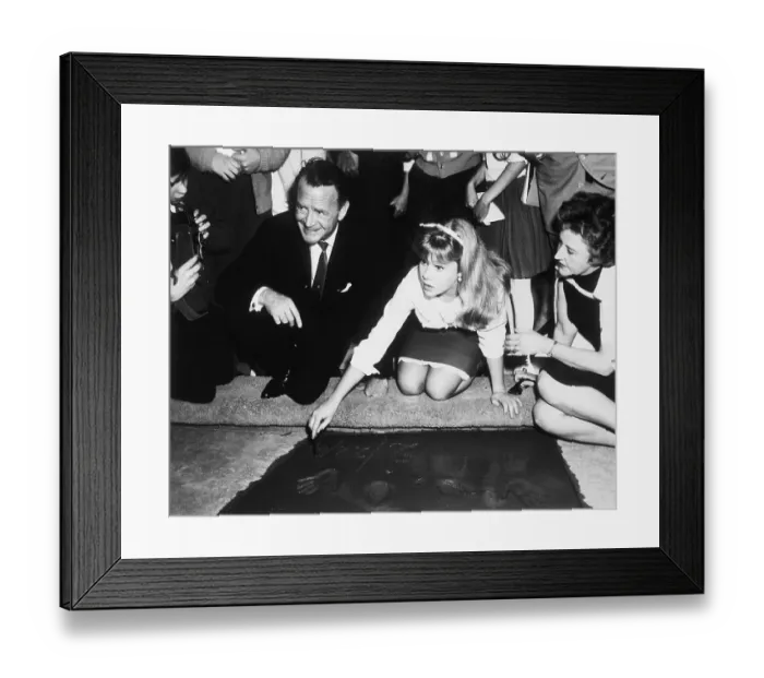 Framed Print : Actress Hayley Mills Placing Handprints at Grauman's Chinese Theater Framed Print : Actress Hayley Mills Placing Handprints at Grauman's Chinese Theater