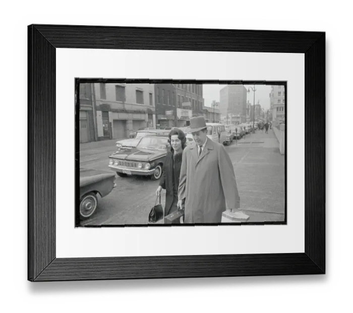 Framed Print : Mrs Edward Partin Before Testifying at Hoffa Trial