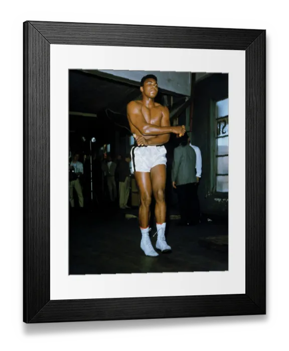 Framed Print : Cassias Clay Training for Fight