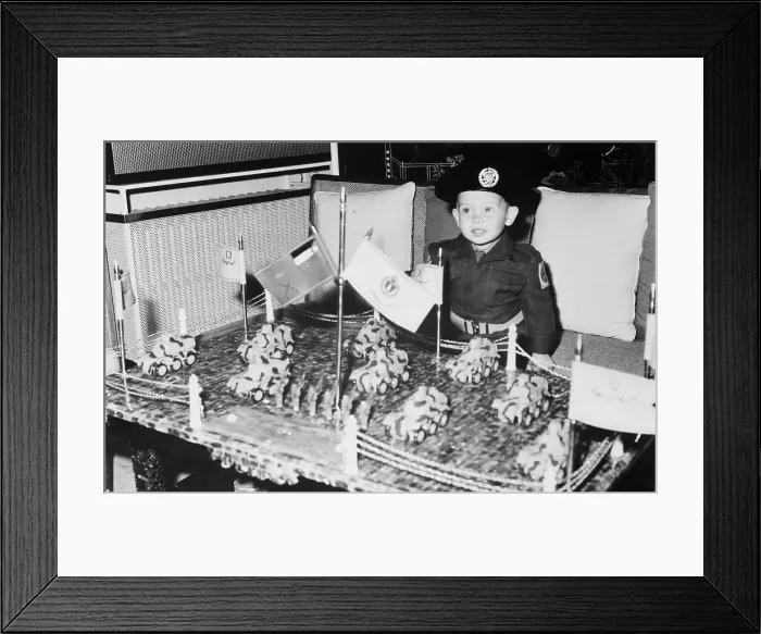 Framed Print : Prince Abdullah Pictured with His Toys Framed Print : Prince Abdullah Pictured with His Toys
