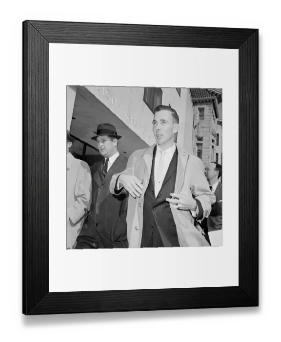 Framed Print : Robert Oswald Leaving After Questioning