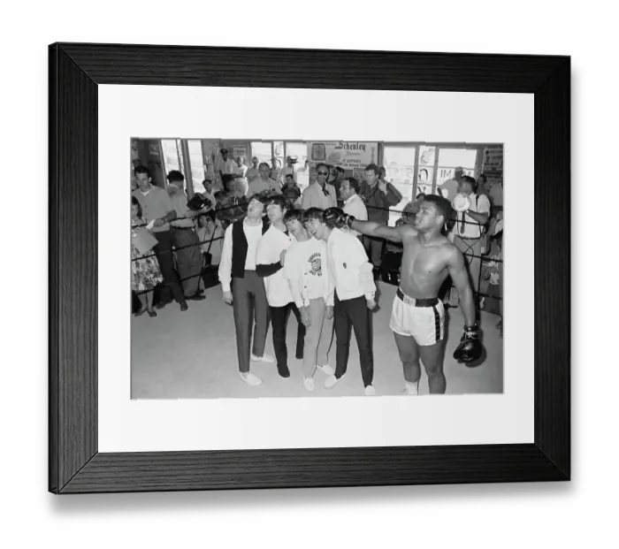 Framed Print : The Beatles Training with Boxer Cassius Clay Framed Print : The Beatles Training with Boxer Cassius Clay