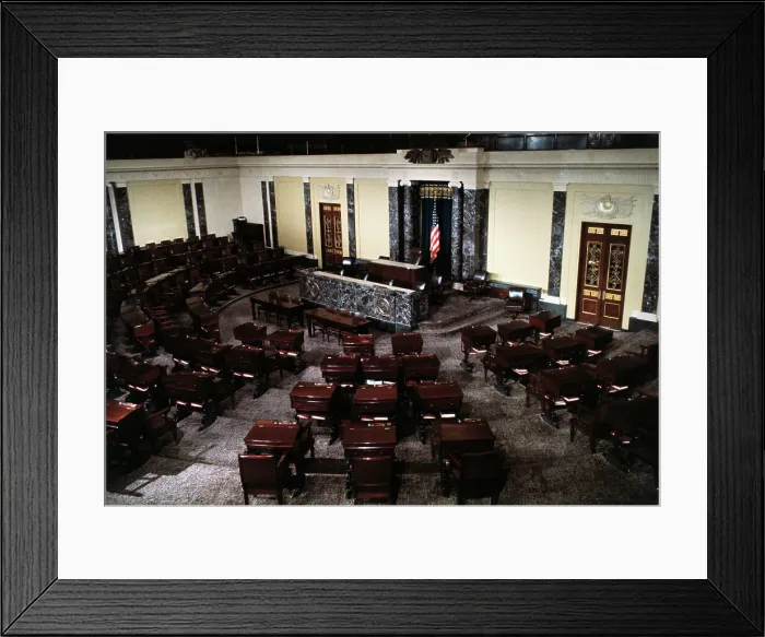 Framed Print : Empty Senate Chamber Framed Print : Empty Senate Chamber