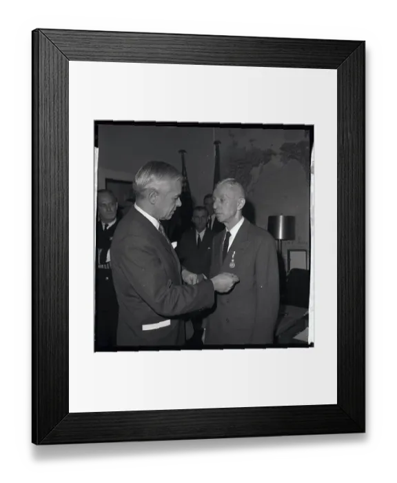 Framed Print : Hyman Rickover and Paul Nitze at Ceremony Framed Print : Hyman Rickover and Paul Nitze at Ceremony