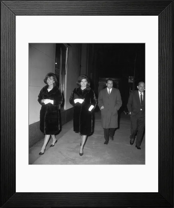 Framed Print : Jackie Kennedy, Lee Radziwill Walking Framed Print : Jackie Kennedy, Lee Radziwill Walking