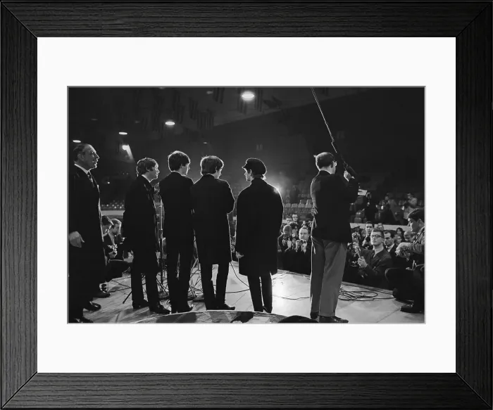 Framed Print : The Beatles at a Press Conference Framed Print : The Beatles at a Press Conference