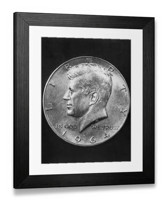 Framed Print : John F. Kennedy Half Dollar Framed Print : John F. Kennedy Half Dollar