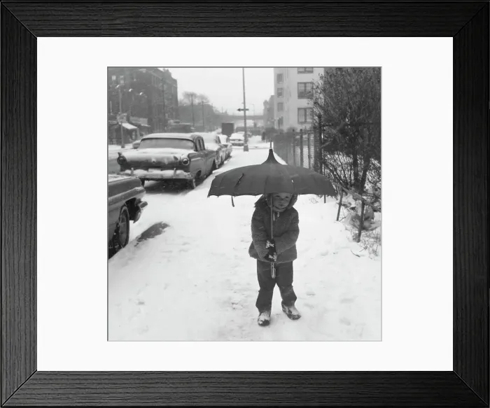 Framed Print : Tentative Steps In Snowy Astoria