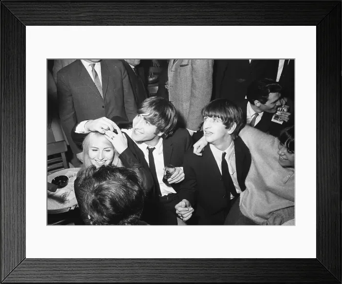 Framed Print : Cynthia Lennon, John Lennon, Ringo Starr, and Marlene Klaire at a Nightclub Framed Print : Cynthia Lennon, John Lennon, Ringo Starr, and Marlene Klaire at a Nightclub