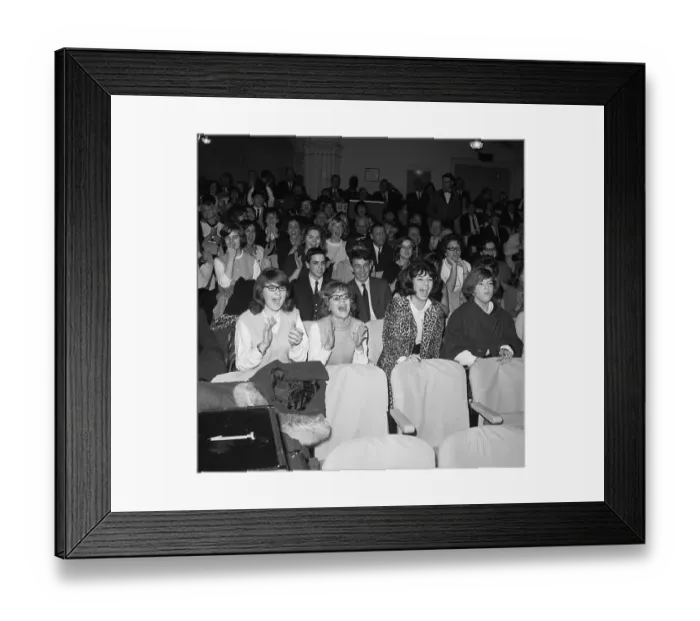 Framed Print : Girls Cheering For The Beatles Framed Print : Girls Cheering For The Beatles